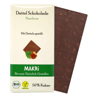 MAKRi Dattel Schokolade - Haselnuss 56%