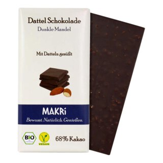 MAKRi Dattel Schokolade- Dunkle Mandel 68%