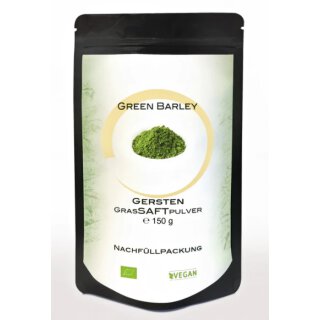 GREEN BARLEY Gerstengrassaftpulver 150g