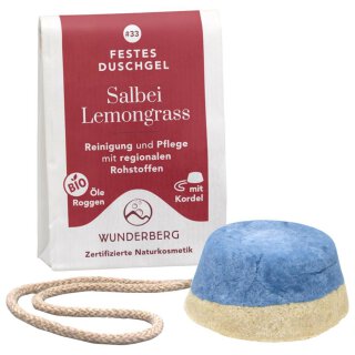 WUNDERBERG Festes Duschgel Salbei Lemongrass 80g