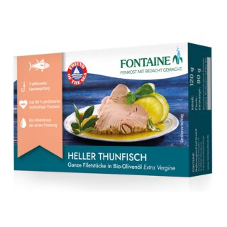 FONTAINE Heller Thunfisch Filet in Oliven&ouml;l 120g