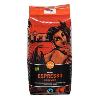 EZA Kaffee  Espresso Organico ganze Bohnen 1kg